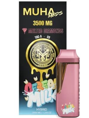 Muha Meds THCa Delta-9 THC Melted Diamonds Disposable Vape 3.5g